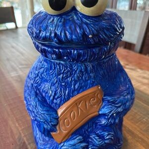 Vintage 70s Muppets Inc. 970 Cookie Monster Ceramic Cookie Jar Sesame Street 12”